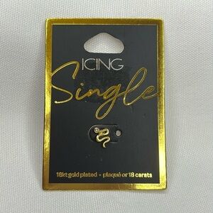 Icing Snake Single Earring Gold